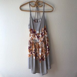 Gray Floral Free People Dress